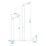 Tugipost 48 mm 40–65 cm reguleeritav | HL Autoosad