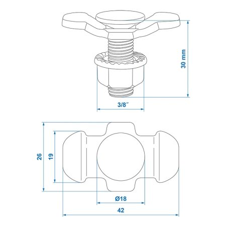 ProPlus kinnitusaas haagise siinile polt 3/8" | HL Autoosad