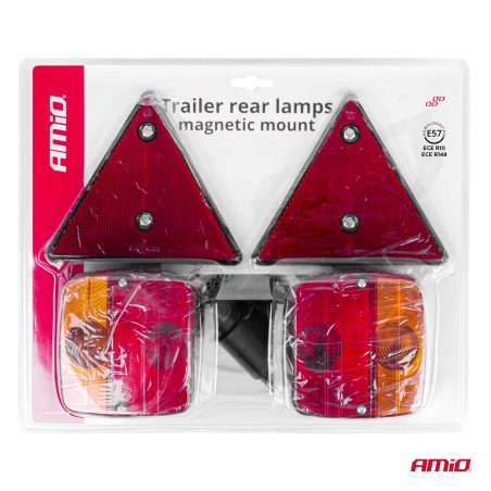 AMiO kärutagatulede komplekt magnetiga 12 V, E4 | HL Autoosad