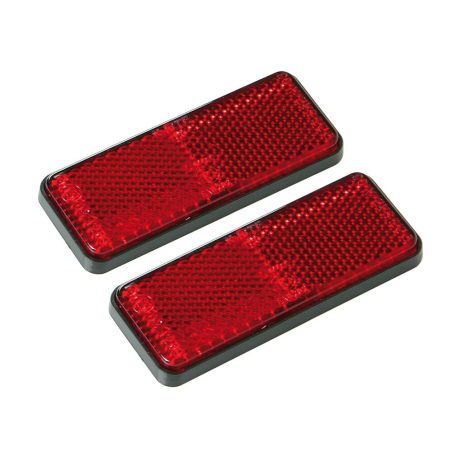 Lampa reflektorid, 2 tk, E -märg.90 x 35 mm, punane | HL Autoosad