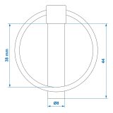ProPlus lukustustift 8 mm rõngaga, 2 tk pakis | HL Autoosad