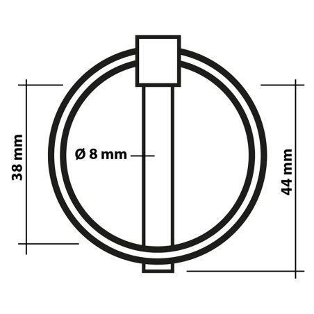 ProPlus lukustustift 8 mm rõngaga, 2 tk pakis | HL Autoosad