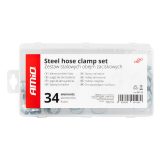 AMiO voolikuklambrite komplekt, 34 tk, metall (04126) | HL Autoosad