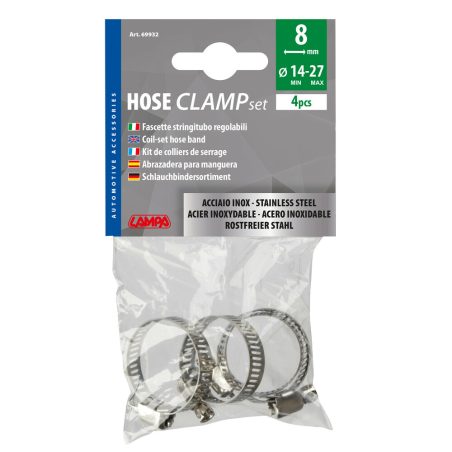 Lampa voolikuklambrid Ø 14–27 mm, laius 8 mm, 4 tk | HL Autoosad