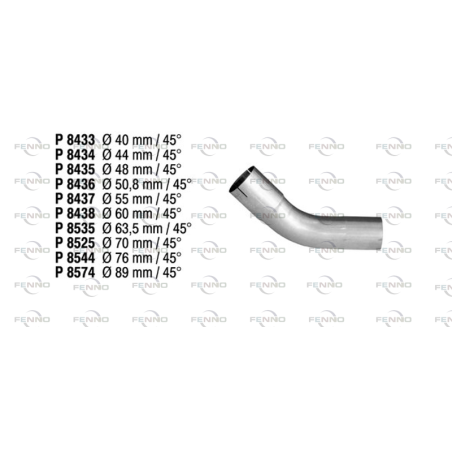 Fenno summuti nurk 63,5 mm, 45° | HL Autoosad