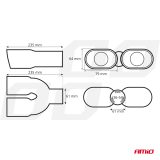 AMiO summutiotsik duubel Ø 43–62 mm, kroom | HL Autoosad
