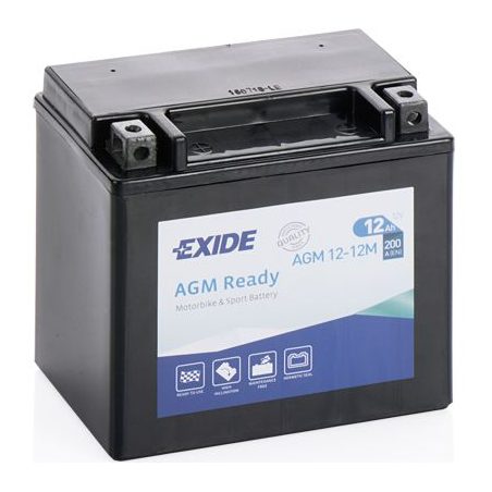 Exide 12 V 12 Ah AGM12–12M 150 x 90 x 145 mm (+/-) | HL Autoosad