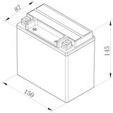 Bosch käivitusaku 8 Ah 120 A YTX9-BS 152 x 88 x 106 mm | HL Autoosad