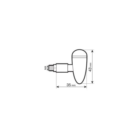 Lampa külgmised LED suunatuled, 2 tk, 35 x 43 mm | HL Autoosad