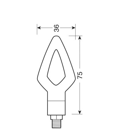 Lampa LED suunatuled, 12 V, E-markeering, 36 x 75 | HL Autoosad