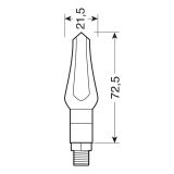 Lampa LED suunatuled, 2 tk, 72,5 x 21,5 mm, 12 V | HL Autoosad