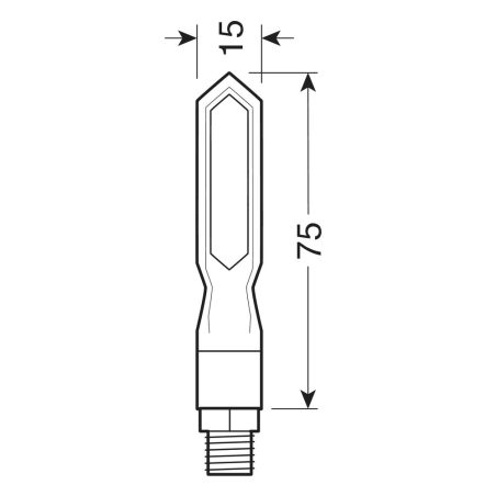LED suunatuled, 2 tk, 75 x 15 mm, 12 V | HL Autoosad