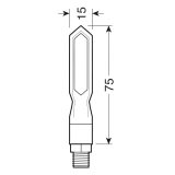 LED suunatuled, 2 tk, 75 x 15 mm, 12 V | HL Autoosad