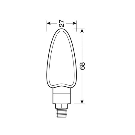Lampa LED suunatuled must korpus 12 V | HL Autoosad