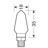Lampa suunatuled Micro LED, 2 tk, 12 V, oranž | HL Autoosad