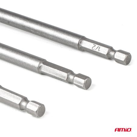 AMiO padruniadapterite komplekt HEX 1/4" – 1/4", 3/8" | HL Autoosad
