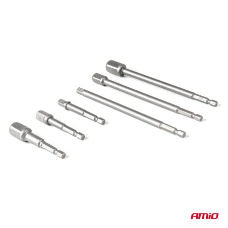 AMiO padruniadapterite komplekt HEX 1/4" – 1/4", 3/8" | HL Autoosad