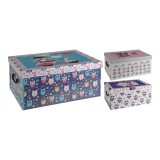Kartongkast, lindude muster, 52 x 38 x 25 cm | HL Autoosad