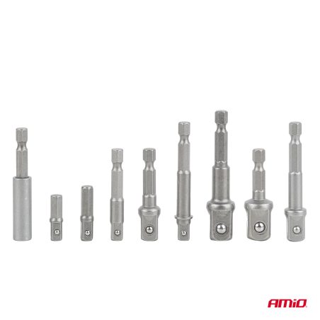 AMiO padruniadapterite komplekt 1/4", 3/8", 1/2", 9 | HL Autoosad
