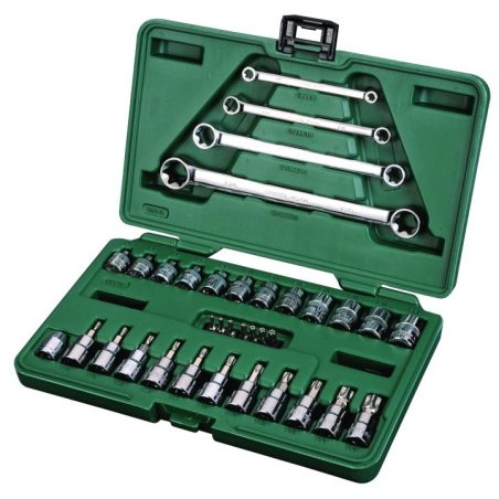 SATA Torx- ja E-Torx-komplekt 1/4" ja 3/8", 35 osa | HL Autoosad