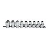 Högert E-Torx padrunite komplekt 1/2", E10–E24, 9 osa | HL Autoosad