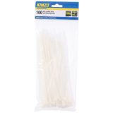 Kinzo kaablisidemed 4,8 x 200 mm, valge, 100 tk | HL Autoosad
