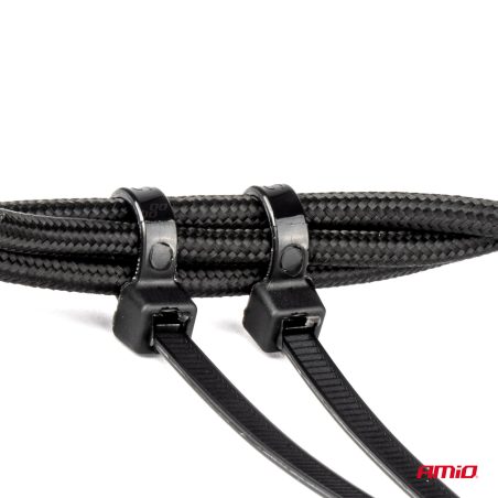 AMiO kaablisidemed 4,8 x 200 mm, must, 100 tk (02155) | HL Autoosad