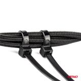 AMiO kaablisidemed 4,8 x 200 mm, must, 100 tk (02155) | HL Autoosad