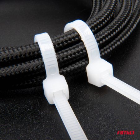 AMiO kaablisidemed 4,8 x 300 mm, valge, 100 tk (04311) | HL Autoosad