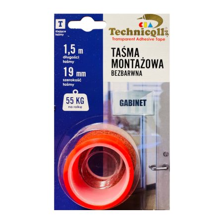 Technicqll kahepoolne teip õhuke värvitu 19 mm x 1,5 m | HL Autoosad