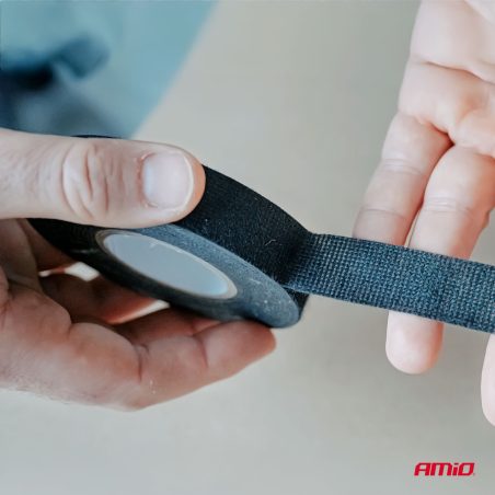 AMiO must tekstiilist elektriteip 19 mm x 15 m x 0,4 mm | HL Autoosad