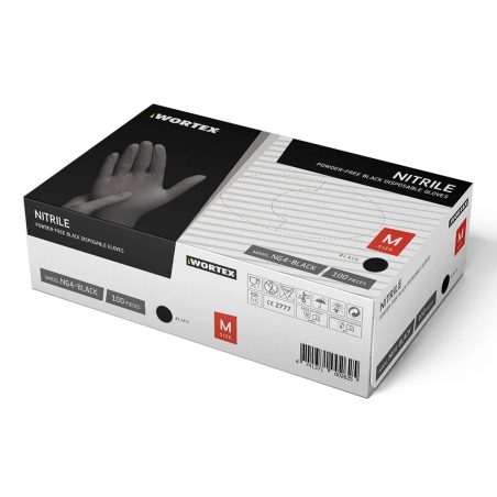Wortex nitriilkindad, mustad, puudrita, XL, 100 tk | HL Autoosad