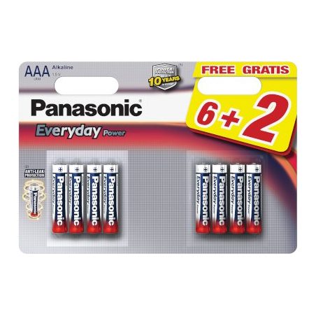 AAA(6 + 2)Everyday Panasonic patarei | HL Autoosad