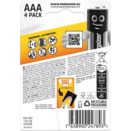 Patarei Energizer Power AAA, 4 tk | HL Autoosad
