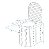 ProPlus WC pott mobiilne kaanega kokkupandav | HL Autoosad