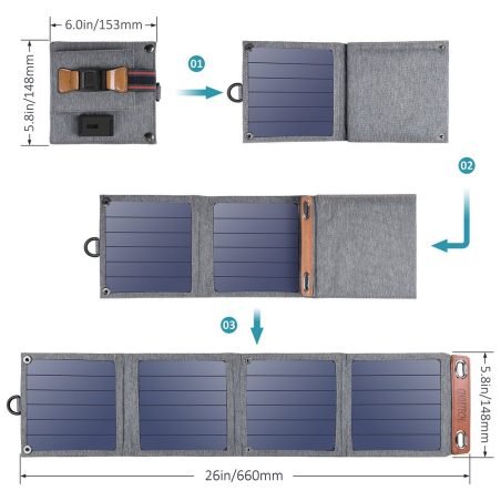 Choetech päikesepaneel USB 14 W | HL Autoosad