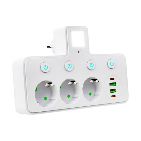 Blow jaotur 3-pesaga + 2xUSB + 2xUSB-C PIR-lambiga | HL Autoosad