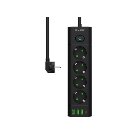 Blow pikendusjuhe 4-pesaga + 3xUSB + USB-C + lüliti | HL Autoosad