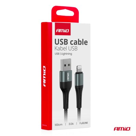 AMiO FullLink kaabel USB – Lightning iPhone, 3 A, 100 | HL Autoosad