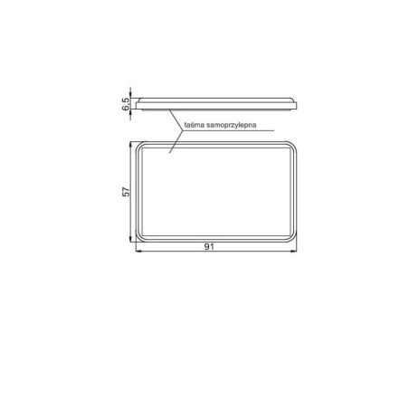 Helkur kollane kandiline teibiga 91 x 57 mm | HL Autoosad