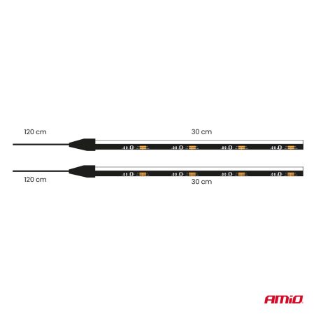 AMiO painduvad LED COB külgribad valged 2 x 30 cm 12 V | HL Autoosad