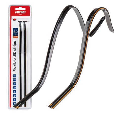 AMiO painduvad LED COB külgribad oranžid 2 x 30 cm 12 V | HL Autoosad