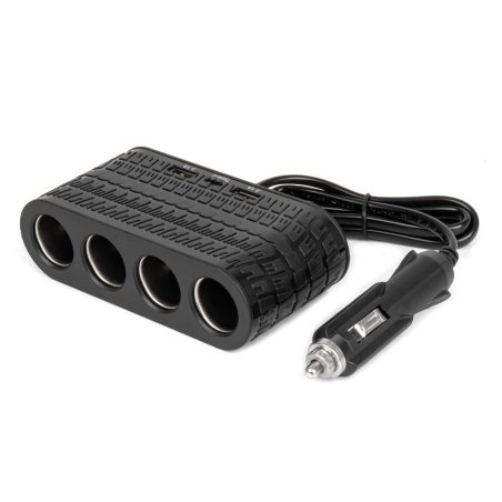 AMiO sigaretisüütaja hargmik 4-auguga 2x USB-A, 1x | HL Autoosad