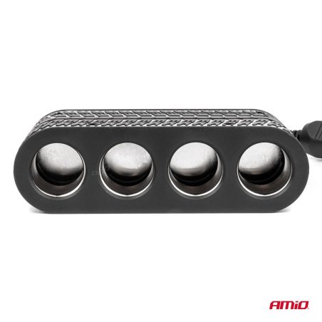 AMiO sigaretisüütaja hargmik 4-auguga 2x USB-A, 1x | HL Autoosad