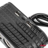 AMiO sigaretisüütaja hargmik 4-auguga 2x USB-A, 1x | HL Autoosad