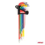 AMiO torx L-võtmed S2 "Extra Long" värvilised, 9 tk | HL Autoosad