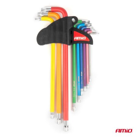 AMiO torx L-võtmed S2 "Extra Long" värvilised, 9 tk | HL Autoosad