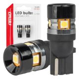LED CANBUS T10 W5W 5SMD 3030 Valge 12V/24V Amio 04239