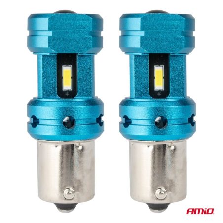 AMiO LED CANbus 12–24 V 4smd 1156 BA15s luubiga, 2 tk | HL Autoosad