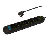 Blow pikendusjuhe lülitiga 230 V 2 m 3xUSB must | HL Autoosad